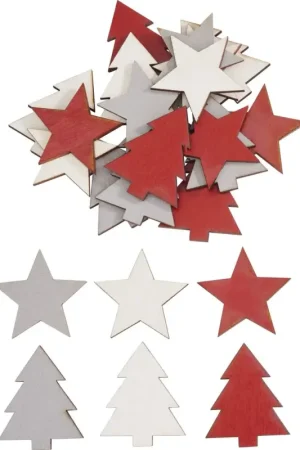 Pièces à disperser VBS « Sapin & étoile », 24 pc. Seulement Aujourd'hui