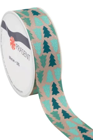 Réduction Ruban taffetas « Sapins »
