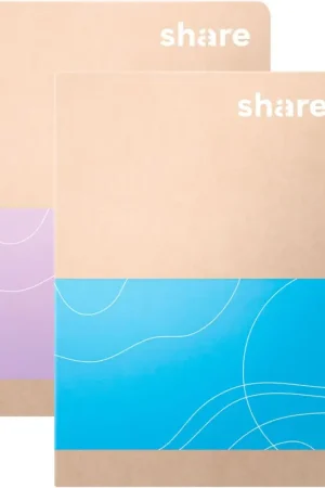 Carnet de notes share, petits carreaux, A6, bleu pastel-lavande, 40 feuilles Prix Promo