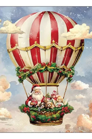 Prix Choc Serviette « Santa's Air Balloon »
