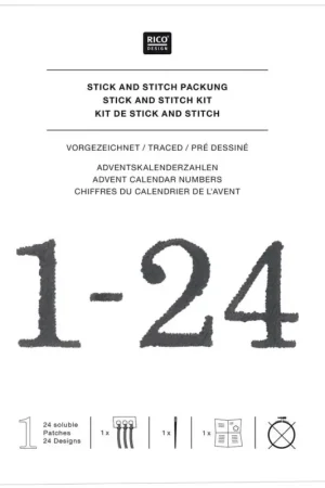 Kit Stick & Stitch Rico Design « Chiffres de l'Avent » Vente Flash