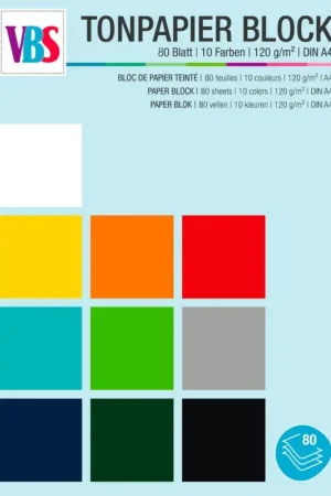 Marque Bloc de papier couleur VBS « Basic »