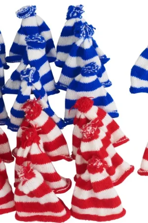 Authentique Bonnets VBS « Rayés », 2 x 10 pc.