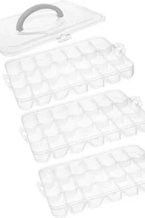 Boîtes compartimentées empilables VBS, 3 x 21 compartiments Usine Directe