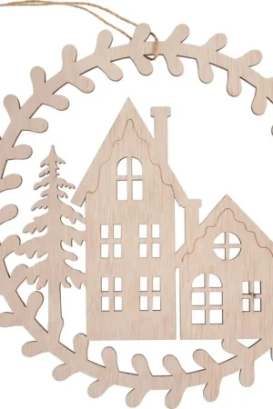 Couronne en bois VBS « Maisons » Offre Exclusive