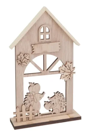Décoration à emboîter en bois VBS « Maison de hérisson » Commander Maintenant