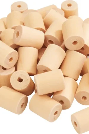 Perles en bois VBS XXL « Cylindres », 50 pc. Vente Flash