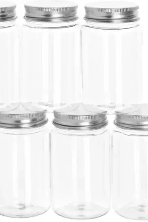 Bocaux en plastique à bouchon à vis VBS, Ø 5 cm, 10 pc. Prix Réduit
