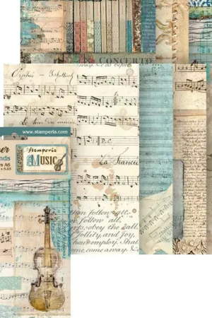 Soie de paille à motifs Backgrounds « Music » Offre Exclusive