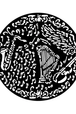 Pochoir « Music », Violin and Trumpet Petit Prix