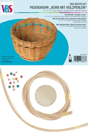 Kit créatif VBS « Corbeille en rotin avec des perles » Remise