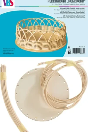 Kit créatif VBS « Corbeille ronde en rotin » Livraison Express
