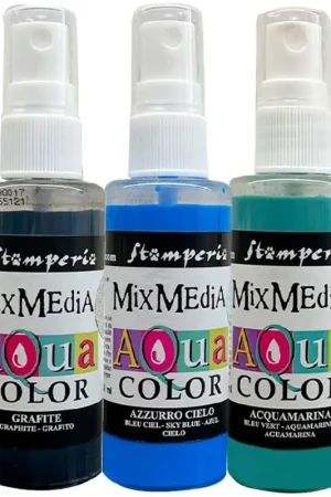Vente Flash Peintures Stamperia Aquacolor « Art of Travelling », set de 3