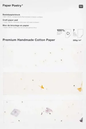 Marque Bloc de papier de bricolage « Papier coton fait à la main »