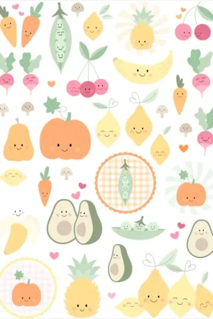 Bon Marché Feuille de décalcomanies Rub-On « Vitamine »