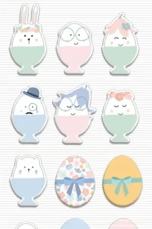 Affaire À Saisir Puffy stickers « Funny Eggs »