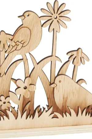 Affaire À Saisir Décoration à emboîter en bois VBS « Oiseaux dans la prairie »