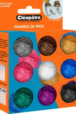 Assortiment de poudres de mica, 9 pots Dernier Modèle