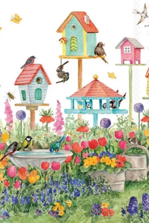 Serviette « Nichoirs dans le jardin » Affaire À Saisir
