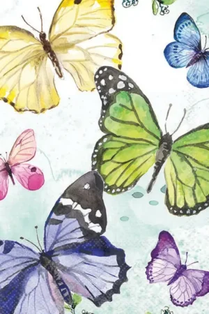 Serviette « Papillons voletants » Haute Qualité