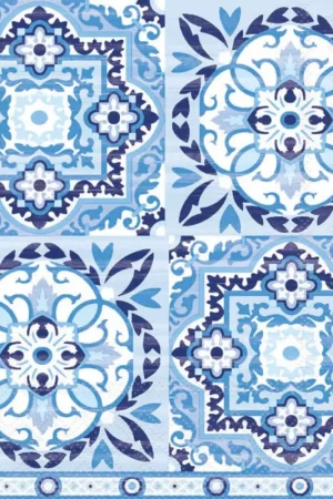 Serviette « Tiles blue » Affaire À Saisir