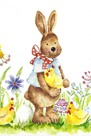 Serviette « Max le lapin de Pâques » Paiement Sécurisé