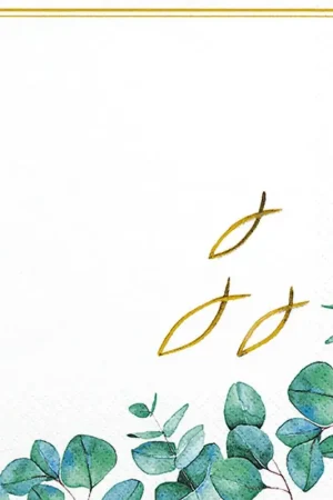 Dernière Chance Serviette « Poissons / Eucalyptus »