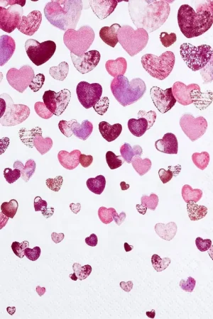 Serviette « Lovely Hearts » Bon Marché