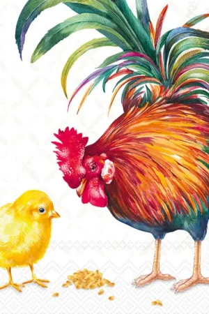 Serviettes « Coq & poussin » Solde