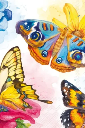 Livraison Express Serviette "Watercolour Butterflies"
