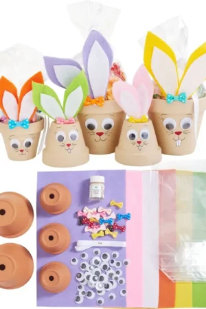 Kit créatif VBS « Lapins en pot en terre cuite » Livraison Express