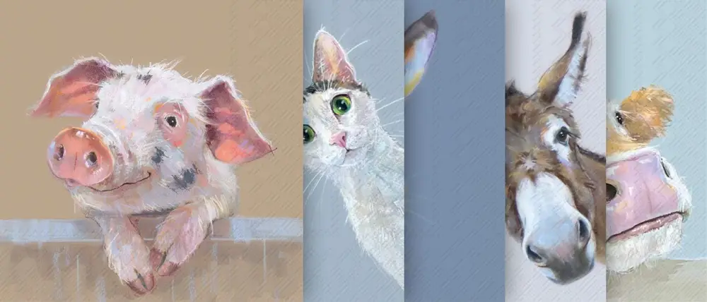 Set de serviettes VBS « Drôle de bande d'animaux » Commander Maintenant