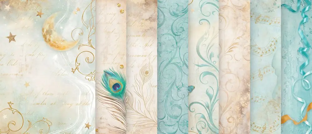 Soies de paille à motifs Backgrounds « Masquerade » Acheter Direct