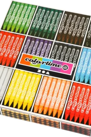 Réduction Crayons de cire Colortime, 12 couleurs x 24 pc.