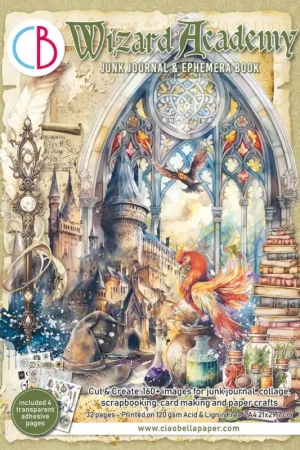 Junk Journal & Ephemera Book « Wizard Academy » Vente Flash