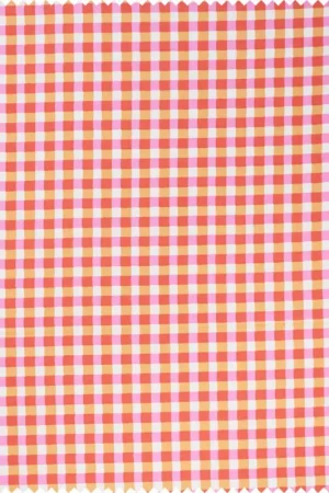 Tissu coton au mètre « Carreaux Kavia Red » Offre Spéciale