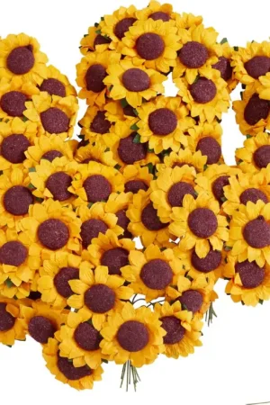 Tournesol en papier avec fil de fer VBS Petit Prix