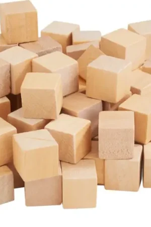 Mini-cubes en bois VBS, 100 pc. Populaire