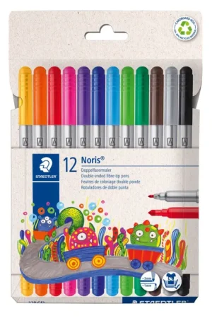Super Prix Feutres double pointe Staedtler Noris, set de 12