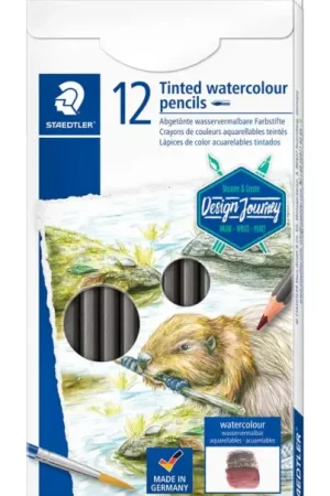 Crayons aquarellables teintés Staedtler, set de 12 Marque