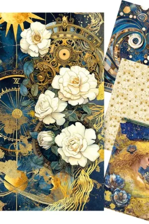 Assortiment de soies de paille à motifs « Celestial », set de 4 Haute Qualité