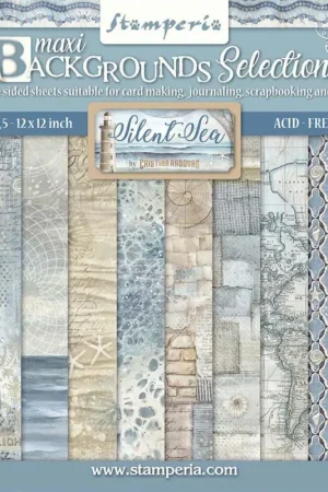 Produit De Marque Bloc de papier scrapbooking« Silent Sea Backgrounds »