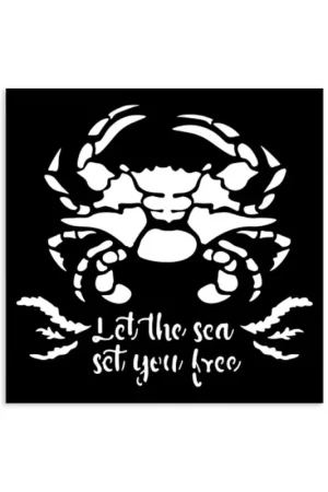 Populaire Pochoir "Silent Sea - Crab", 12x12cm