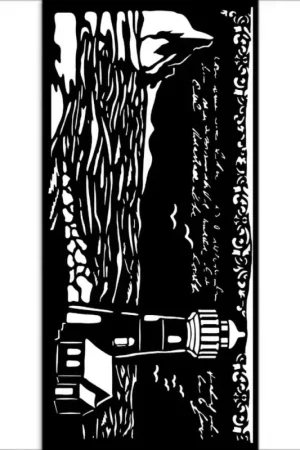 Pochoir "Silent Sea - Lighthouse", 12x25cm Expédition Rapide