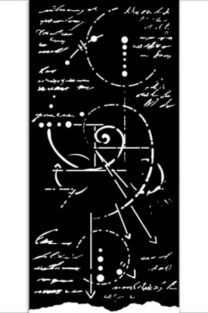 Paiement Sécurisé Pochoir "Silent Sea - Fossil", 12x25cm