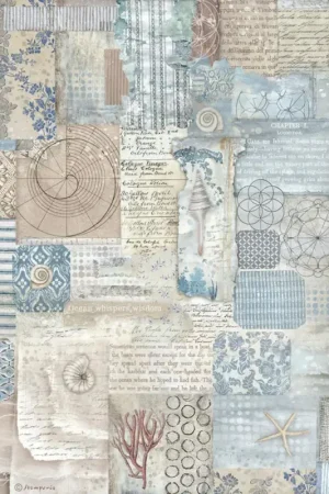 Soie de paille à motifs "Silent Sea - Texture" Livraison Express
