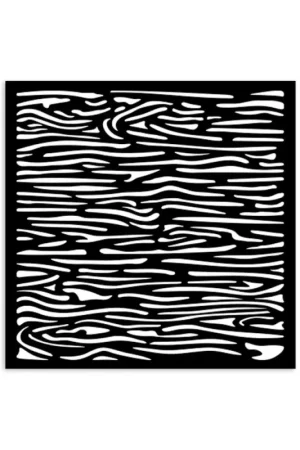 Meilleur Choix Pochoir "Silent Sea - Wood Pattern", 12x12cm