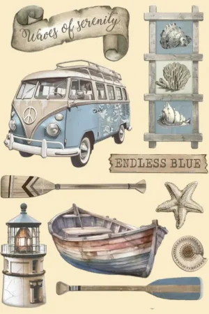 Top Vente Motifs découpés au laser "Silent Sea - Endless Blue"