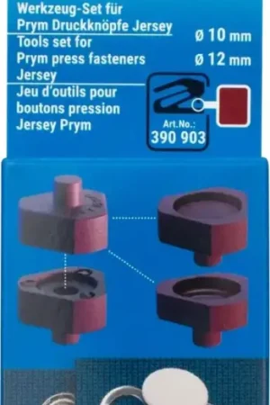Kit d'outils pour boutons-pression pour jersey Prym, 10 et 12 mm Certifié