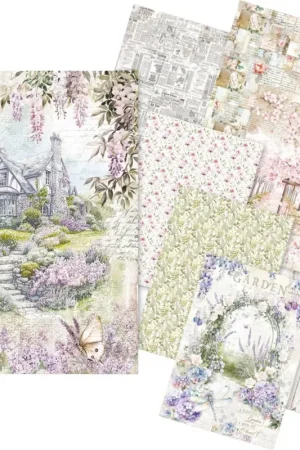 Assortiment de soies de paille à motifs « Secret Garden », set de 8 Must-Have
